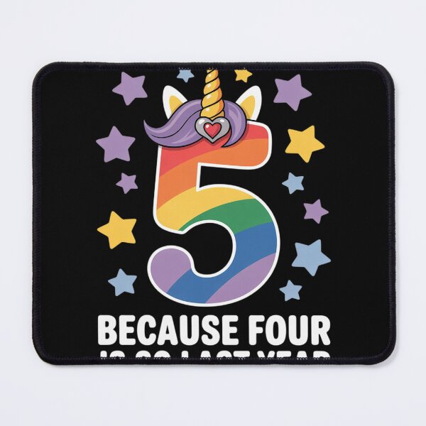 Item preview, 5 Years Old Birthday Girl Unicorn Rainbow 5th Birthday  designed and sold by KotexTemu.