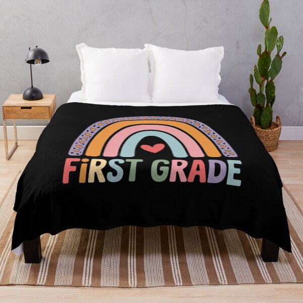 Item preview, First Grade Teacher Rainbow Leopard 1st Grade Back To School  designed and sold by lilLilaBatArt.