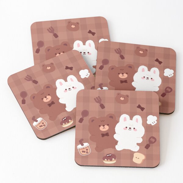 Item preview, Chocolate Bear & Sweet Bunny designed and sold by kawaiistudio.