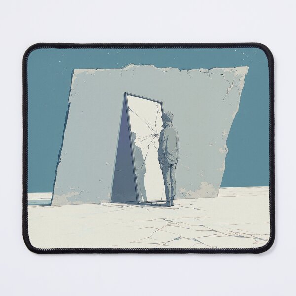 Item preview, Man Facing Broken Reflection designed and sold by Christian Weiss.