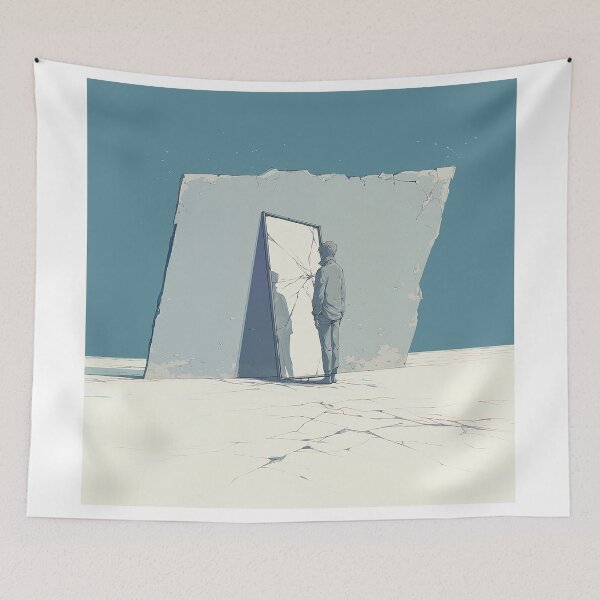 Item preview, Man Facing Broken Reflection designed and sold by Christian Weiss.