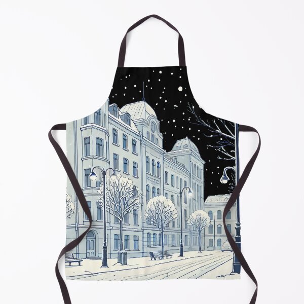 Item preview, winter city calm snowy street designed and sold by DKunic.