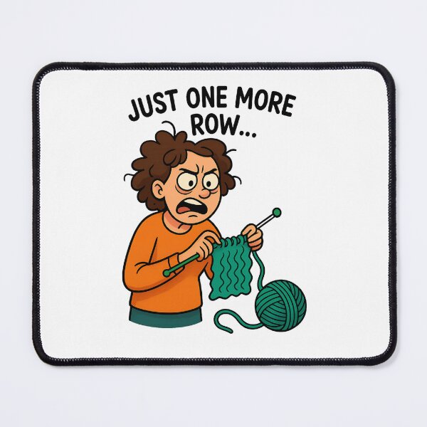 Item preview, Funny Knitting Cartoon – Frustrated Crafter Illustration Design designed and sold by DesignRush786.