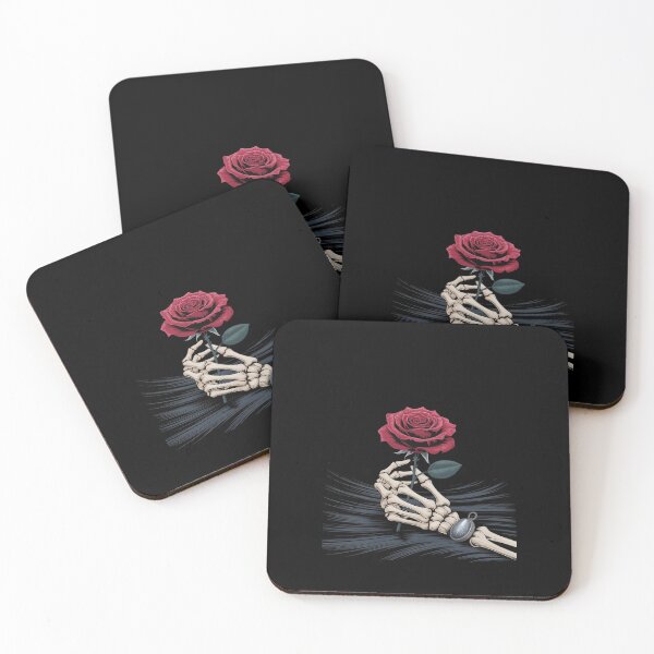 Item preview, Rose Skeleton Hand with Red Rose Flower for Spooky Season designed and sold by ryukaizox1.