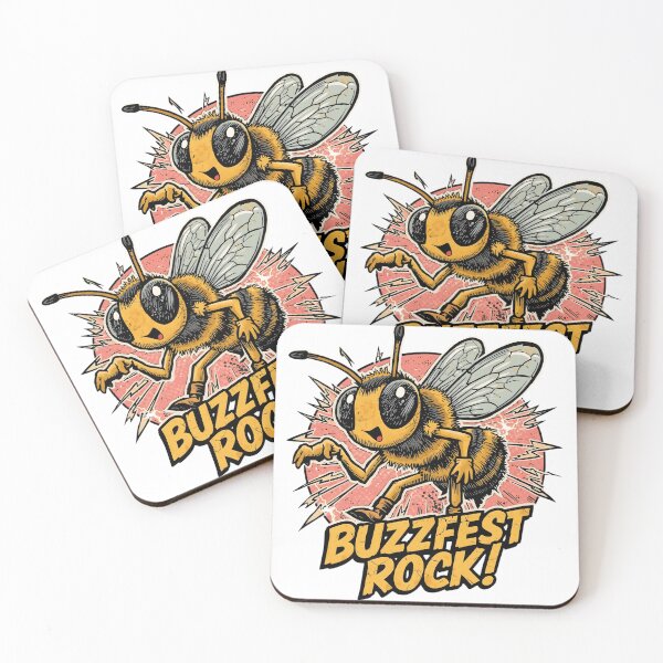 Item preview, Rocking Cartoon Bee Mascot Art designed and sold by SoulenCify.