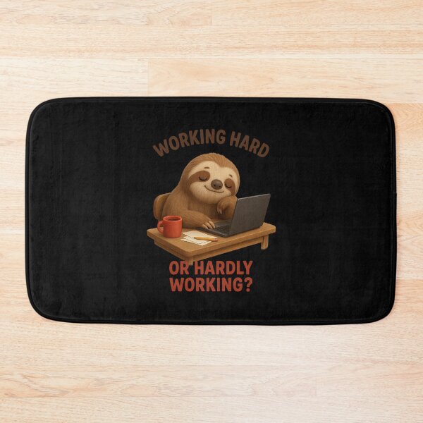 Item preview, Cute Lazy Sloth Desk Humor - Working Hard or Hardly Working | Kawaii Fun Christmas Office Art designed and sold by Moons Studio.