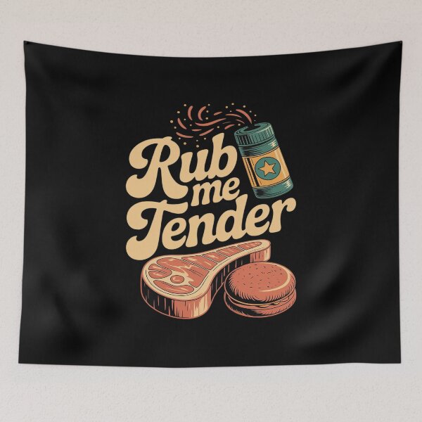 Item preview, Rub Me Tender Funny BBQ Spice Rub Grill designed and sold by Rotasiin.