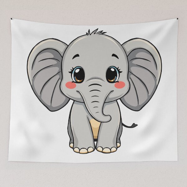 Item preview, Cute Baby Elephant Character designed and sold by TracedBySun.