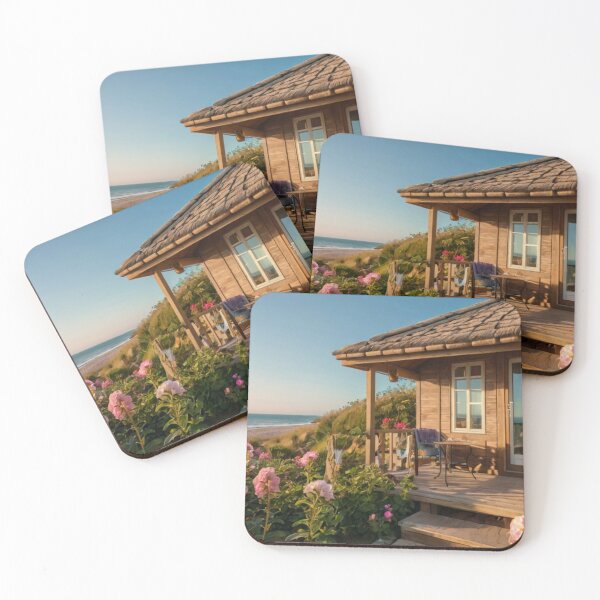 Item preview, Golden Wooden Cottage by the Ocean Garden designed and sold by BlareBlare.