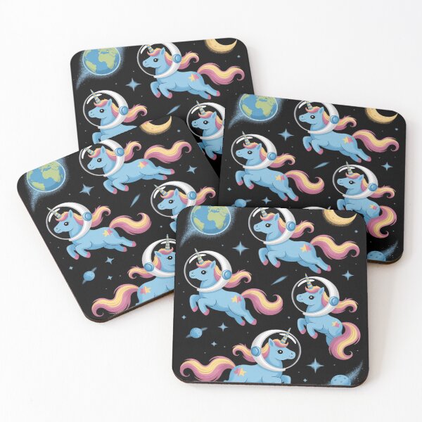 Item preview, Astronaut Outer Space Planets Magical Girls Unicorn designed and sold by KotexTemu.