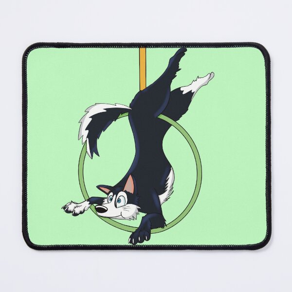 Item preview, Funny Dog Acrobat on Aerial Hoop – Cartoon Style designed and sold by Becky-Poppins.