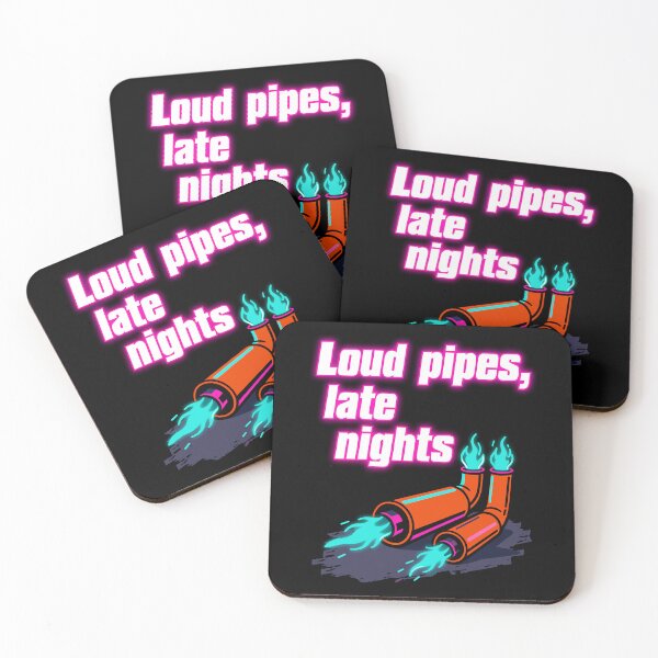 Item preview, Loud Pipes Late Nights — Street Racing Retro Neon Car Enthusiast designed and sold by RAS-77.