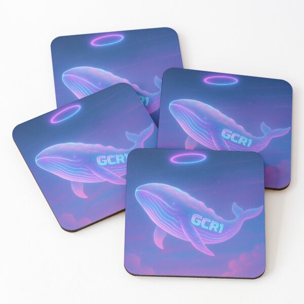 Item preview, GCR1 Dreamwave Whale – Neon Cloud Whale in Cyber Sky designed and sold by GCR1.