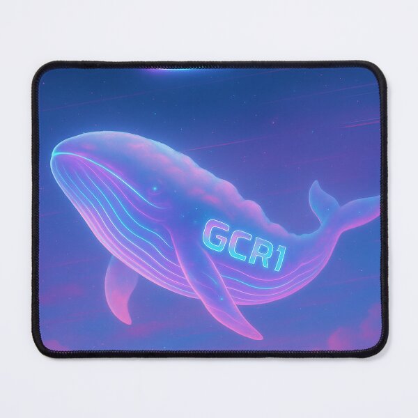 Item preview, GCR1 Dreamwave Whale – Neon Cloud Whale in Cyber Sky designed and sold by GCR1.