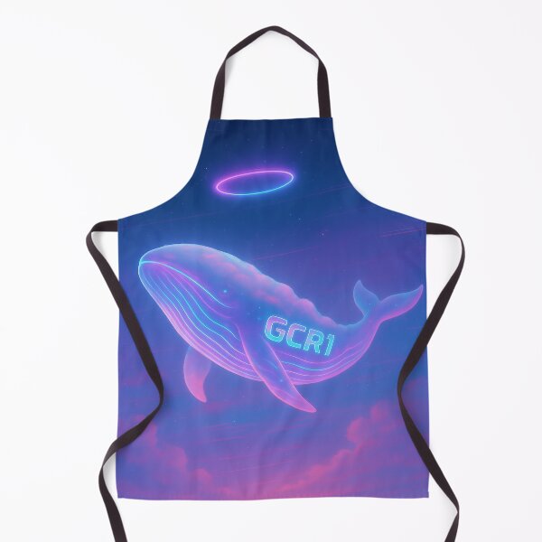 Item preview, GCR1 Dreamwave Whale – Neon Cloud Whale in Cyber Sky designed and sold by GCR1.