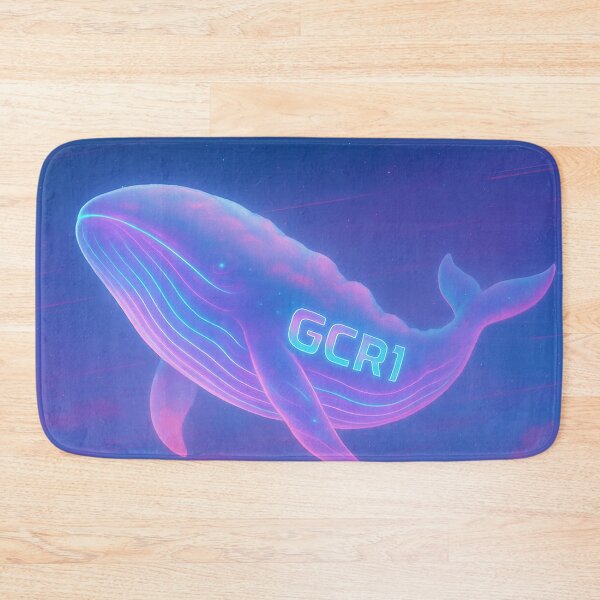 Item preview, GCR1 Dreamwave Whale – Neon Cloud Whale in Cyber Sky designed and sold by GCR1.