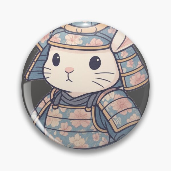 Item preview, Kawaii Samurai Bunny T-Shirt | Cute Warrior Bunny Floral Armor Tee designed and sold by KDesignCrafts.