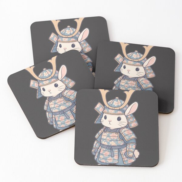 Item preview, Kawaii Samurai Bunny T-Shirt | Cute Warrior Bunny Floral Armor Tee designed and sold by KDesignCrafts.