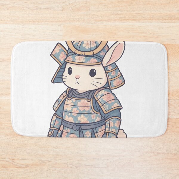 Item preview, Kawaii Samurai Bunny T-Shirt | Cute Warrior Bunny Floral Armor Tee designed and sold by KDesignCrafts.