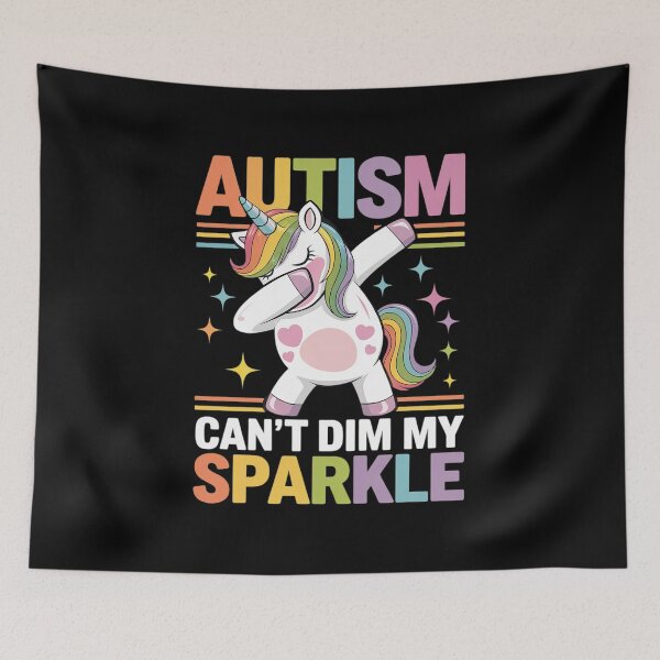 Item preview, Autism Can’t Dim My Sparkle Autism Awareness Unicorn Girls designed and sold by KotexTemu.
