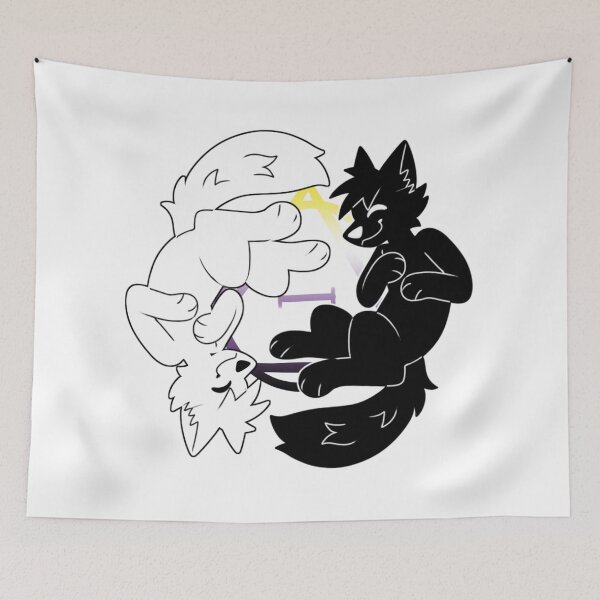 Item preview, inside u there are 2 wolves (non binary) designed and sold by fnrlfgtv.