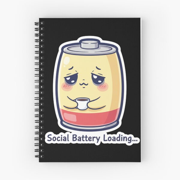 Item preview, Social Battery Loading – Funny Low Energy Humor Design designed and sold by JustCrafted.
