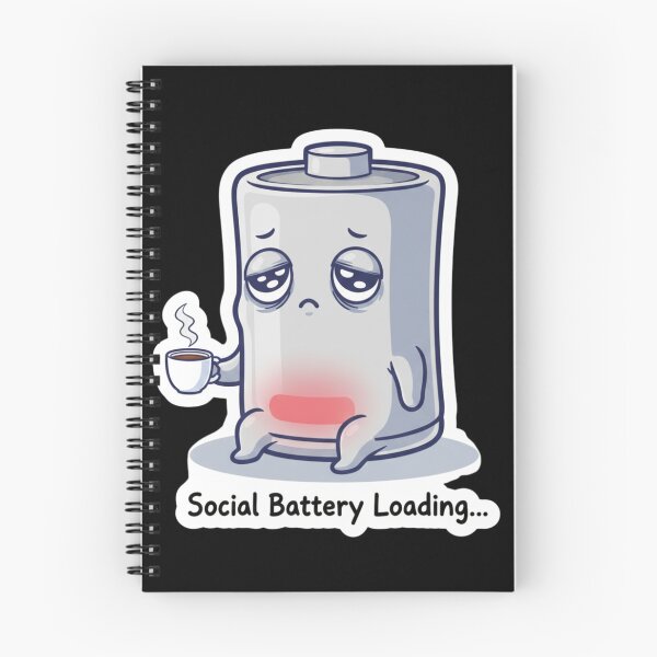Item preview, Social Battery Loading – Funny Low Energy Humor Design designed and sold by JustCrafted.