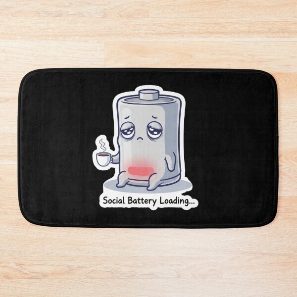 Item preview, Social Battery Loading – Funny Low Energy Humor Design designed and sold by JustCrafted.