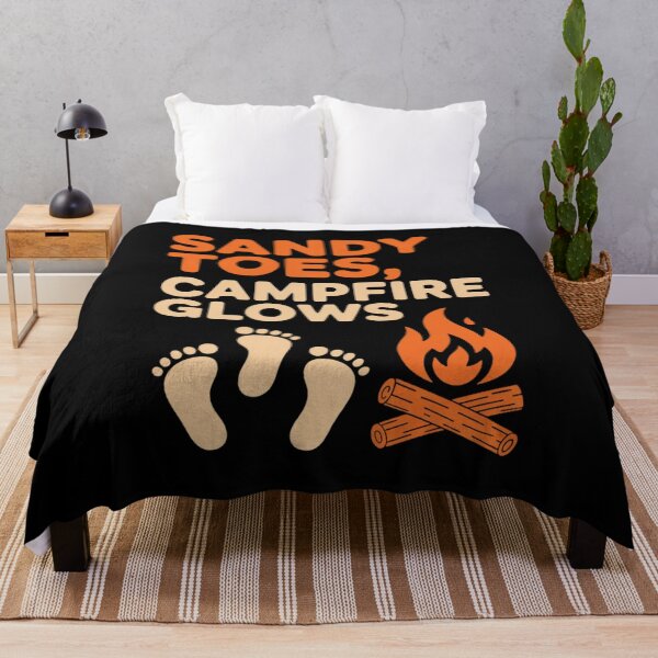 Item preview, Rustic Beach Vacation Sandy Toes Campfire Glows designed and sold by LinlinsDemons.