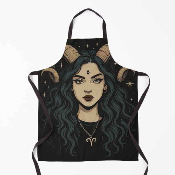 Item preview, ARIES – ARIES GIRL, Mystic Aries Girl – Aries Zodiac Sign Illustration designed and sold by MrsMimpi.