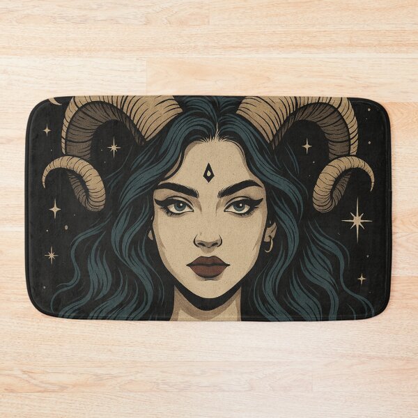 Item preview, ARIES – ARIES GIRL, Mystic Aries Girl – Aries Zodiac Sign Illustration designed and sold by MrsMimpi.