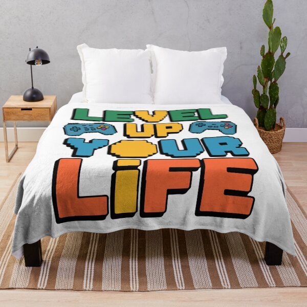 Item preview, Level Up Your Life — Retro Gamer Motivation designed and sold by QuietBloom80.