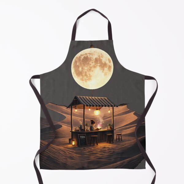 Item preview, Moonlight Desert Café T-Shirt – Surreal Nightscape Fantasy Tee designed and sold by KDesignCrafts.