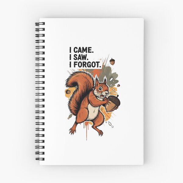 Item preview, Forgetful Squirrel Holding Acorn Cartoon designed and sold by Textish.