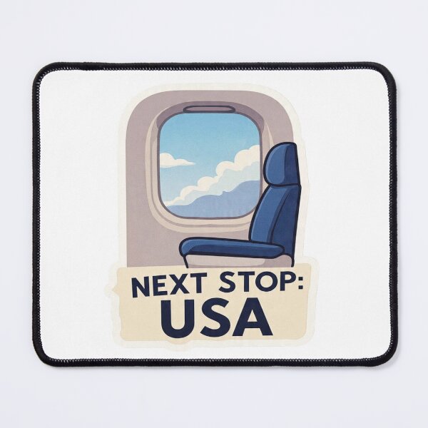 Item preview, Next Stop USA Window View Sticker designed and sold by Gscode.