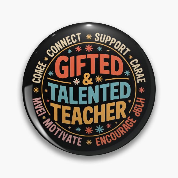 Item preview, Gifted & Talented Teacher Back to School Groovy  designed and sold by lilLilaBatArt.