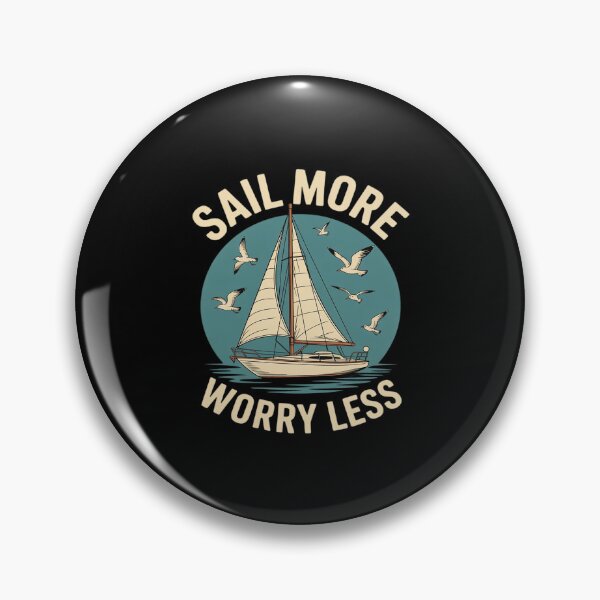 Item preview, Sail More Worry Less Boat Captain Nautical designed and sold by velltoons.