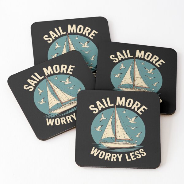 Item preview, Sail More Worry Less Boat Captain Nautical designed and sold by velltoons.