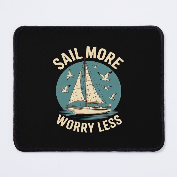 Item preview, Sail More Worry Less Boat Captain Nautical designed and sold by velltoons.