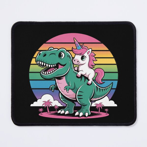 Item preview, Unicorn Riding Dinosaur with Rainbow Fantasy Lovers designed and sold by KotexTemu.