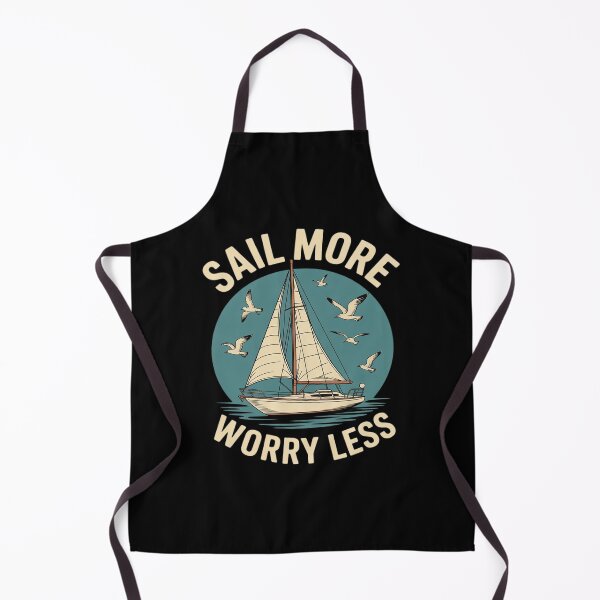 Item preview, Sail More Worry Less Boat Captain Nautical designed and sold by velltoons.