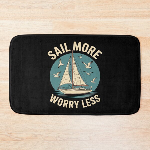 Item preview, Sail More Worry Less Boat Captain Nautical designed and sold by velltoons.
