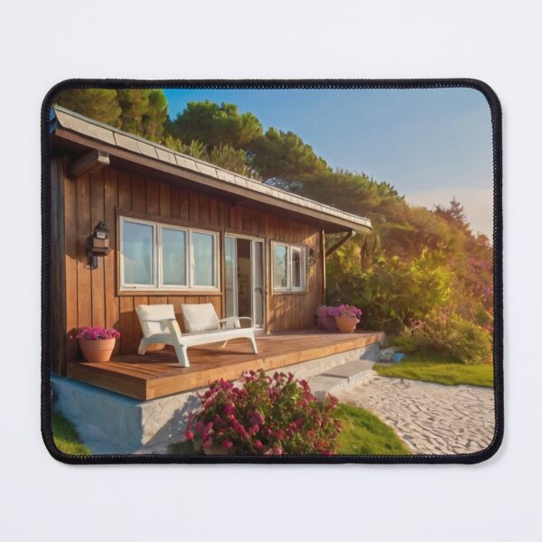 Item preview, Honey-Toned Wooden Cottage Facing the Open Ocean designed and sold by BlareBlare.