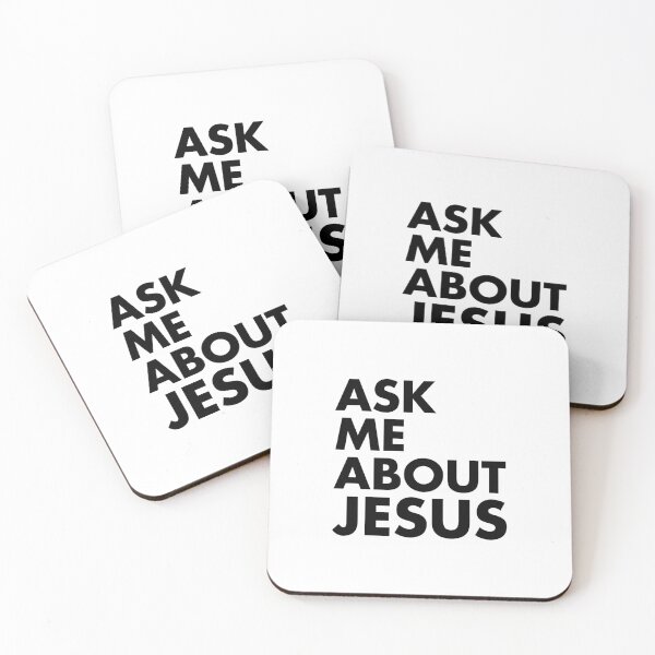 Item preview, ASK ME ABOUT JESUS designed and sold by Artsyowlscrafts.