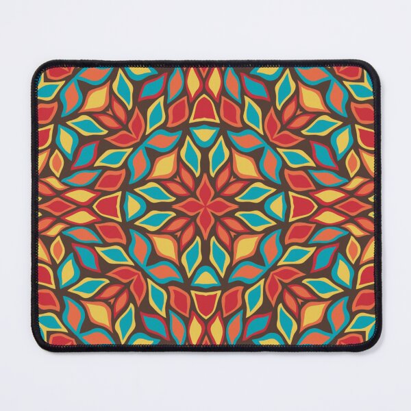 Item preview, Autumn Mosaic Leaf Pattern – Retro Geometric Floral Tile designed and sold by Surfy42.
