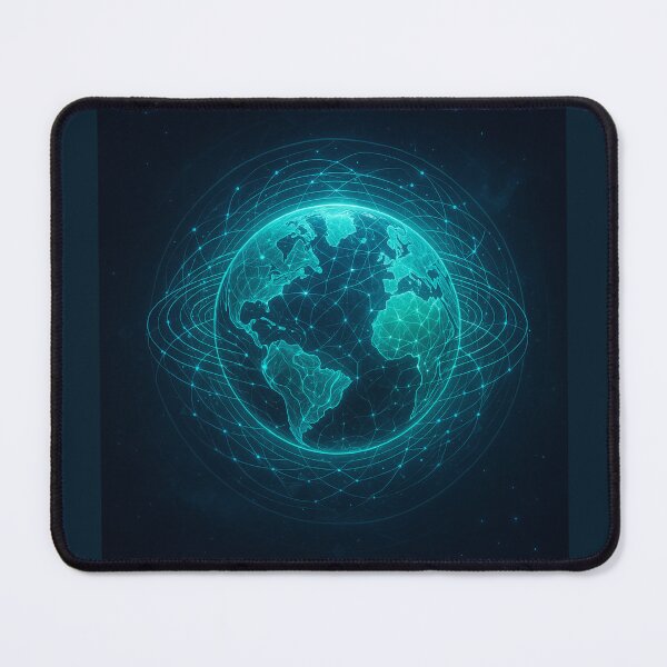Item preview, Digital Veins of Earth – Satellite Network Sphere designed and sold by GeoWild Designs.