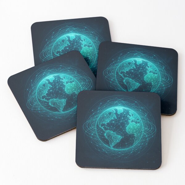 Item preview, Digital Veins of Earth – Satellite Network Sphere designed and sold by GeoWild Designs.