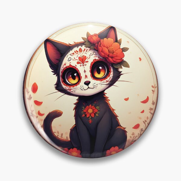 Item preview, Day of the Dead Cat #3 designed and sold by Sam-Tada.