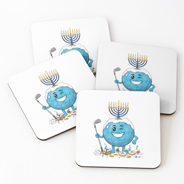 Item preview, Hanukkah Blue Character Golf Dreidel Menorah Illustration designed and sold by Han1986.