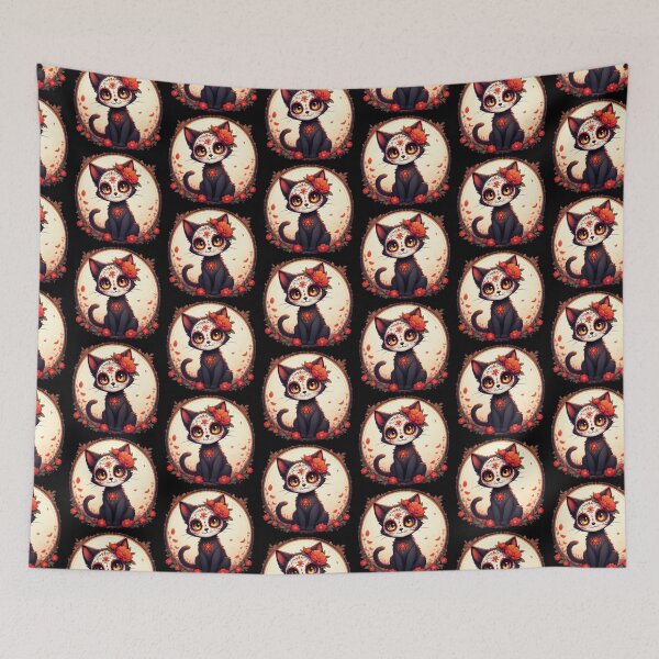 Item preview, Day of the Dead Cat #3 designed and sold by Sam-Tada.